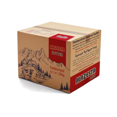 Mazesta Pasteurized Animal Butter - Unsalted 25 Kg - Block