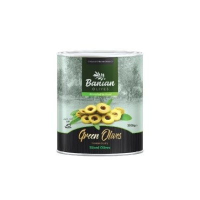 Banian Sliced Green Olives - Each 3 Kg